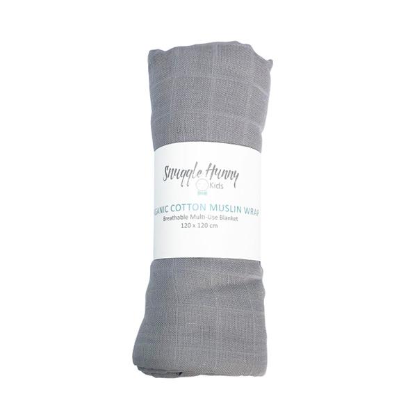Organic Muslin Wrap - Grey