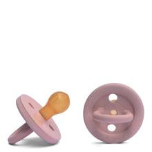 Natural Rubber Eco Dummy, round/cherry teat, eco packaging, blush pink colour