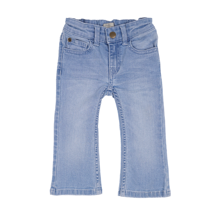 This picture shows an organic flared jeans for kids 
