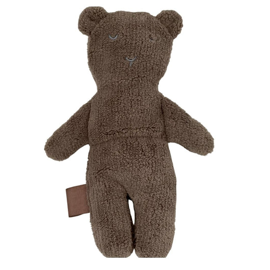 Load image into Gallery viewer, Organic cotton baby soft toy - brown bear Edit alt text
