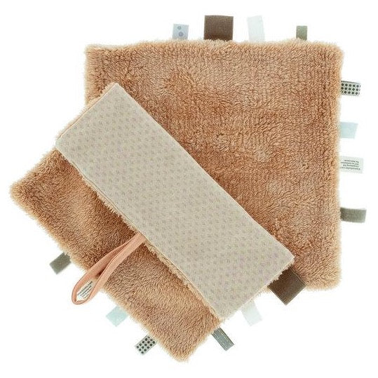 Baby Comforter / Blanket / Dummy holder - Milky Rust - Organic cotton
